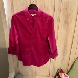 🌸 Chico’s Fuchsia Button-Up Blouse – Size 1.5 - $35